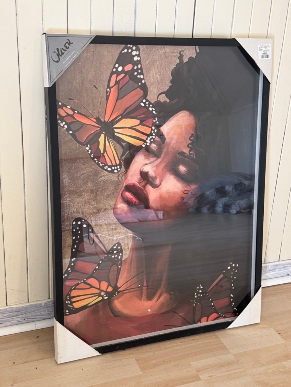 Woman and Butterfly Wall Art